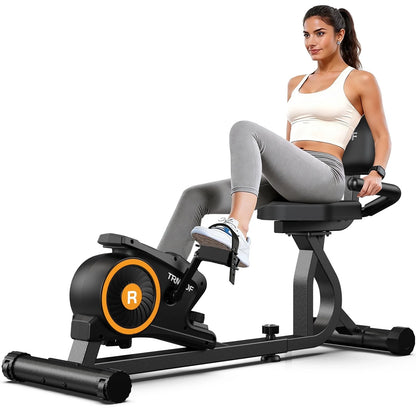 Workout Home Cycling Magnetic Recumbent Exercise Bike Fitness Cardio Indoor Cycling Bike 220Lbs
