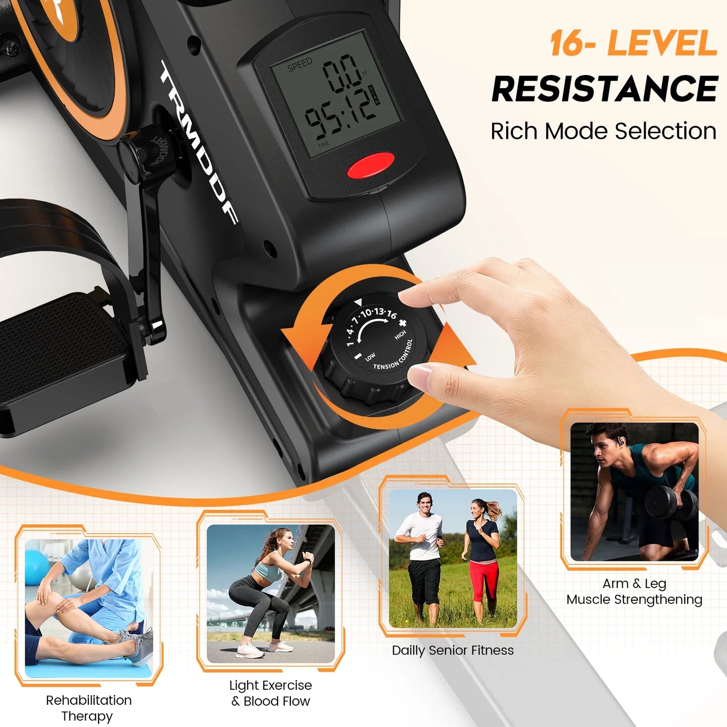 Workout Home Cycling Magnetic Recumbent Exercise Bike Fitness Cardio Indoor Cycling Bike 220Lbs