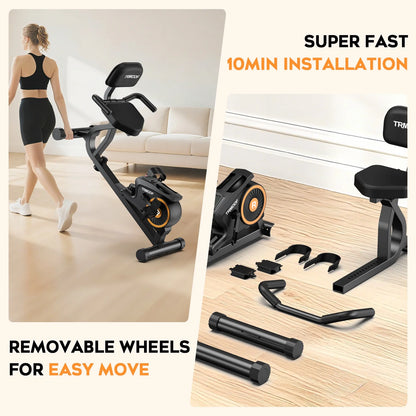 Workout Home Cycling Magnetic Recumbent Exercise Bike Fitness Cardio Indoor Cycling Bike 220Lbs