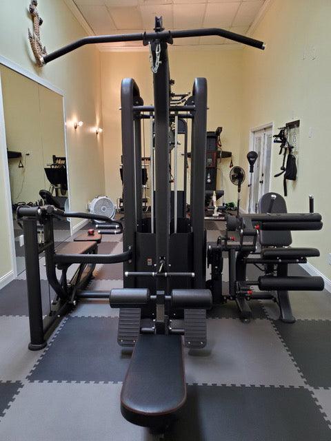 5 Stack Megatron Compact Multi-Gym - Muscle D Fitness - Lat Pull, Low Row, Bench Press, Lat Pull, Leg Ext / Curl